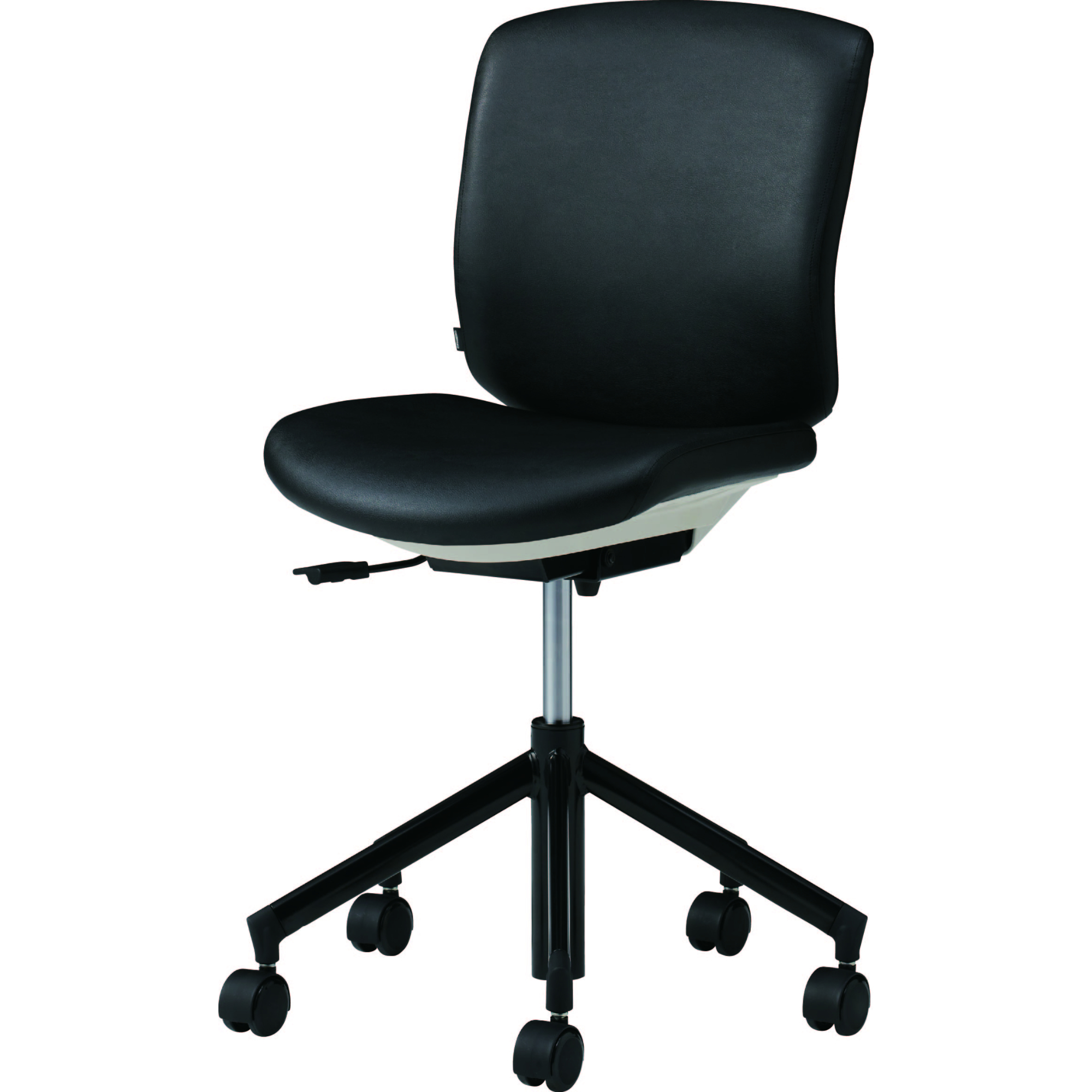 【椅子】KLART 導電タイプ ロータイプ フットリング無 導電ウレタン双輪キャスター 導電ビニールレザー 脚外径600